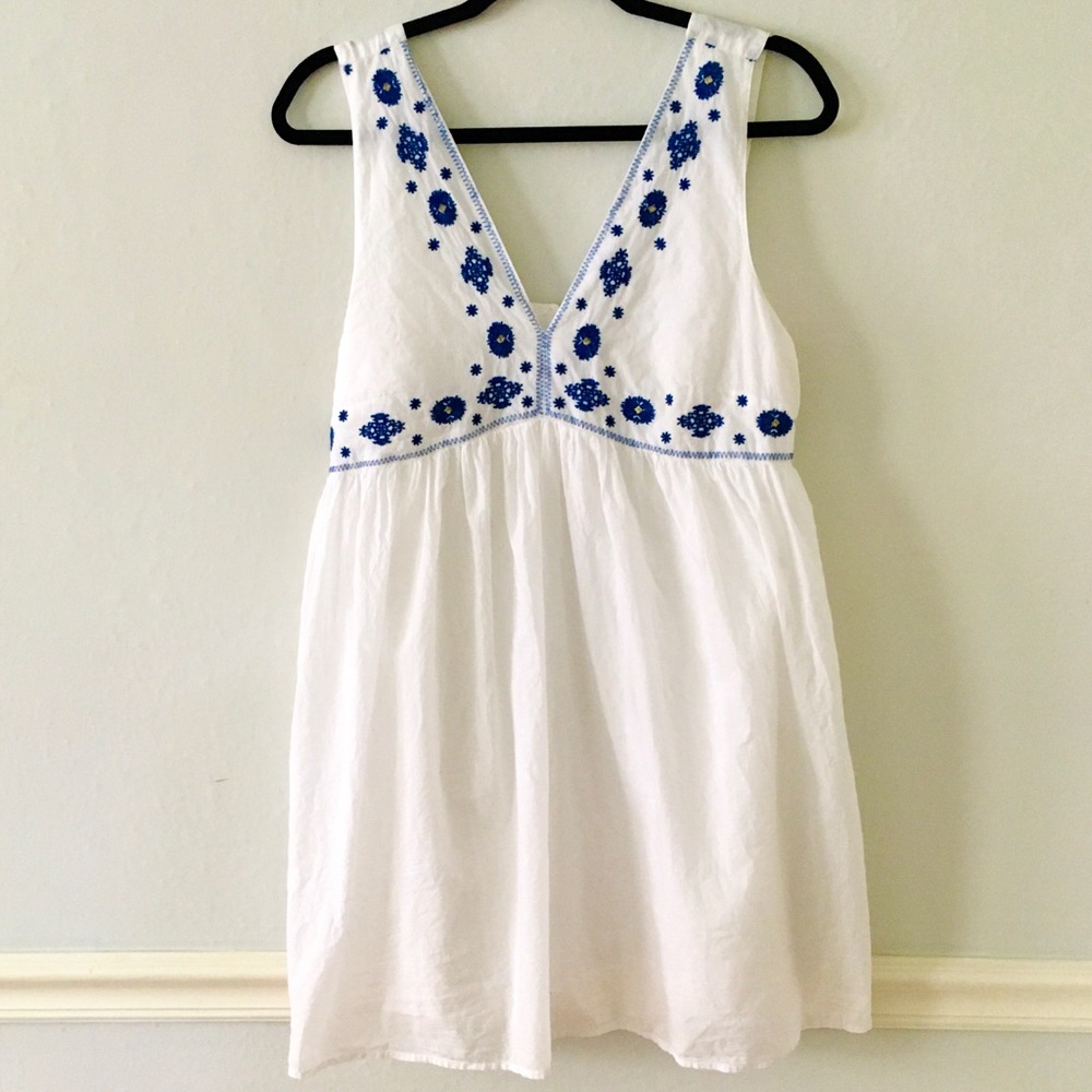 LIKE NEW Boutique Boho Babydoll Flowy Linen Dress